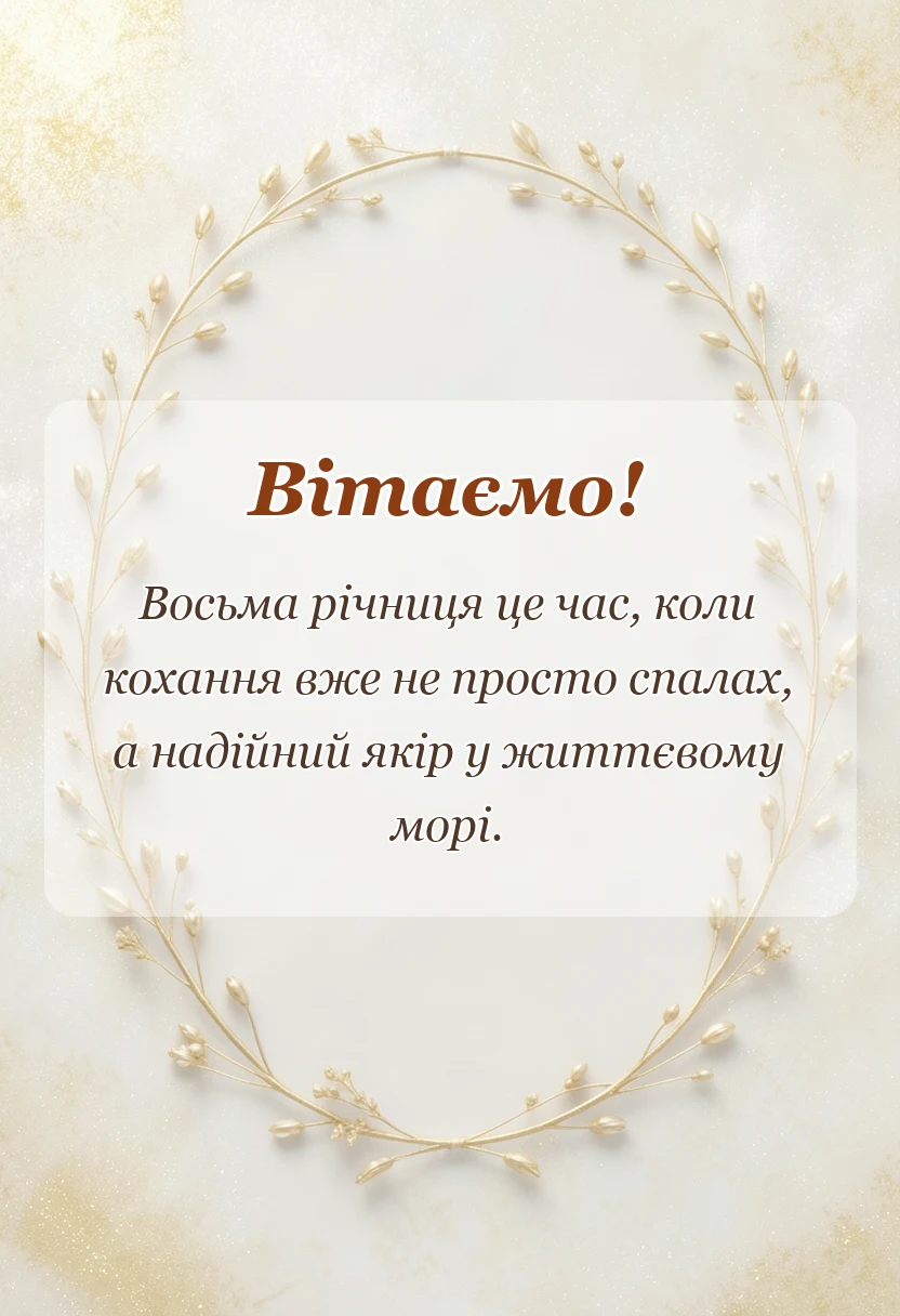 унікальна листівка - привітання з бірюзовим весіллям своїми словами