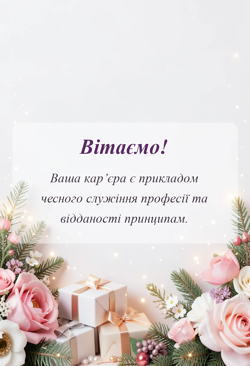 вітальна листівка - привітання з виходом на пенсію