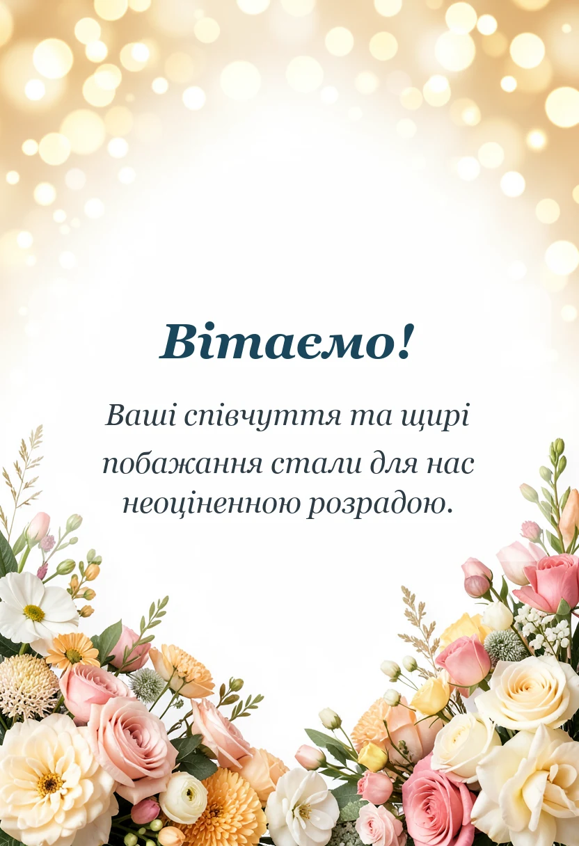 вітальна листівка - подяка за співчуття та підтримку