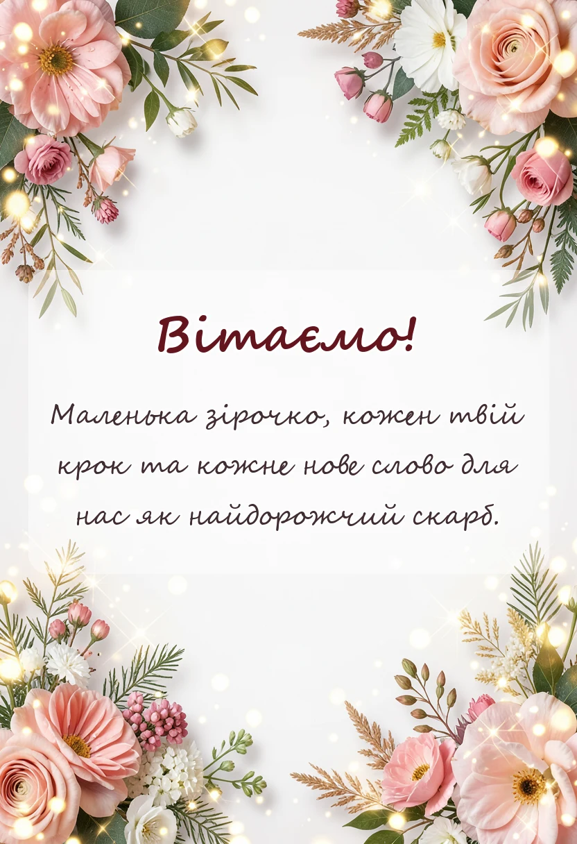 красива листівка: картинки з днем народження 1 рік