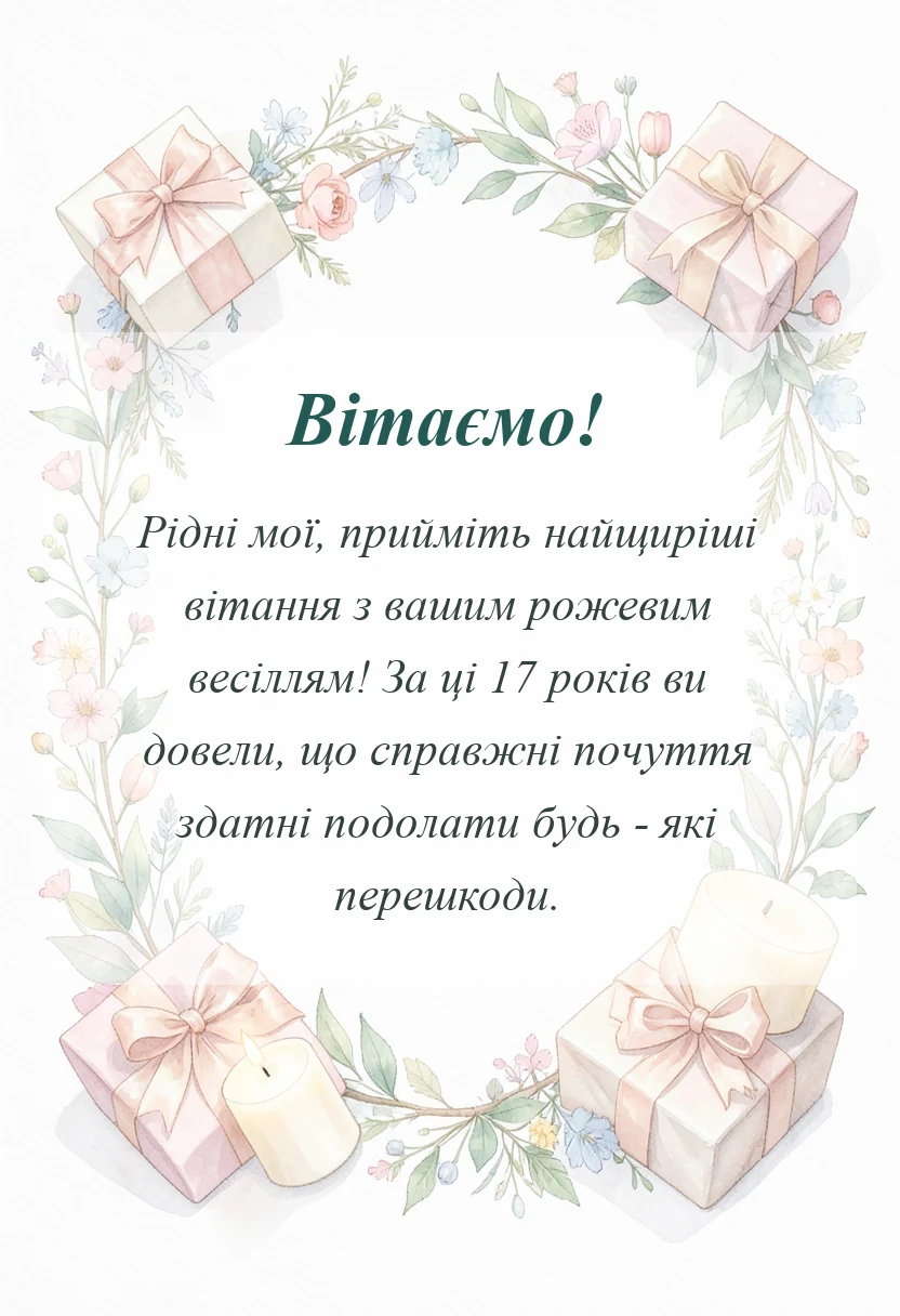 вітальна листівка - картинки на рожеве весілля