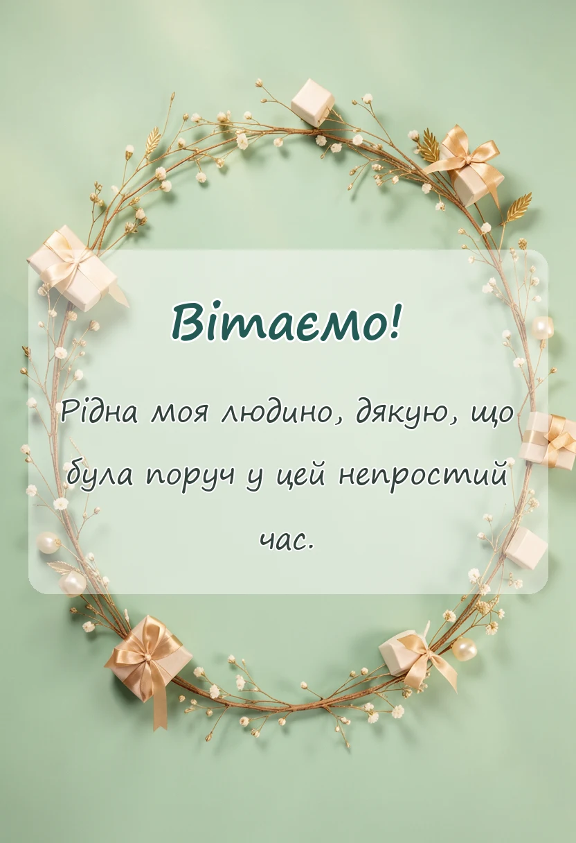 унікальна листівка - подяка за співчуття та підтримку