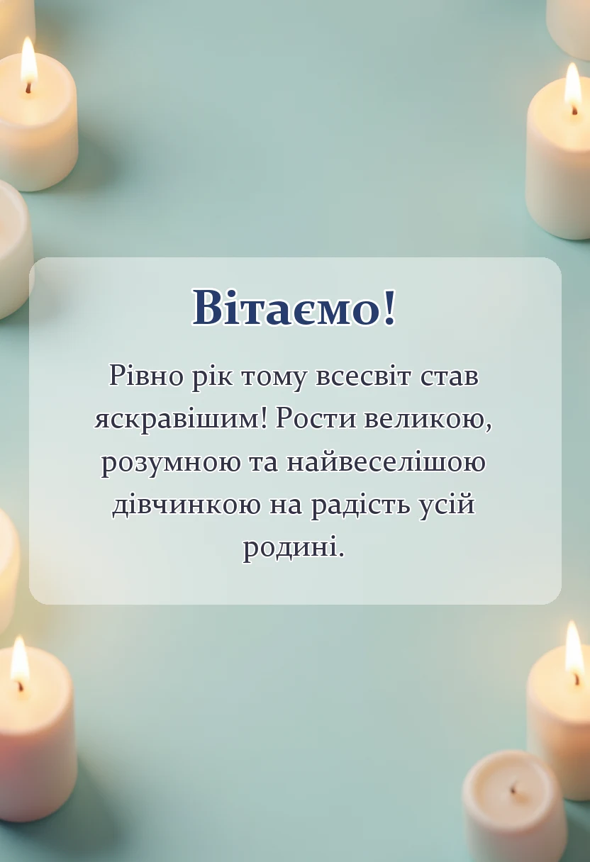 вітальна листівка - картинки з днем народження 1 рік