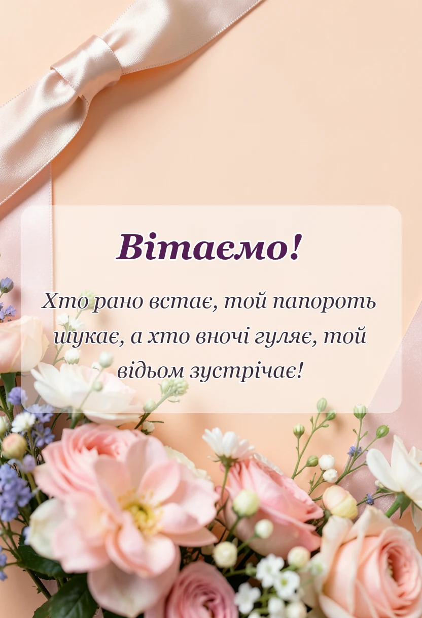 листівка з побажанням - картинки з івана купала