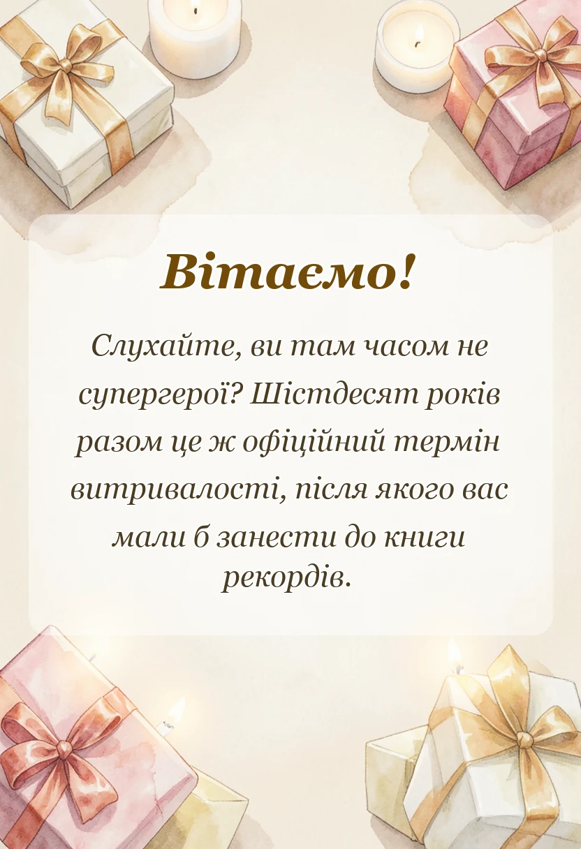 вітальна листівка - картинки на діамантове весілля
