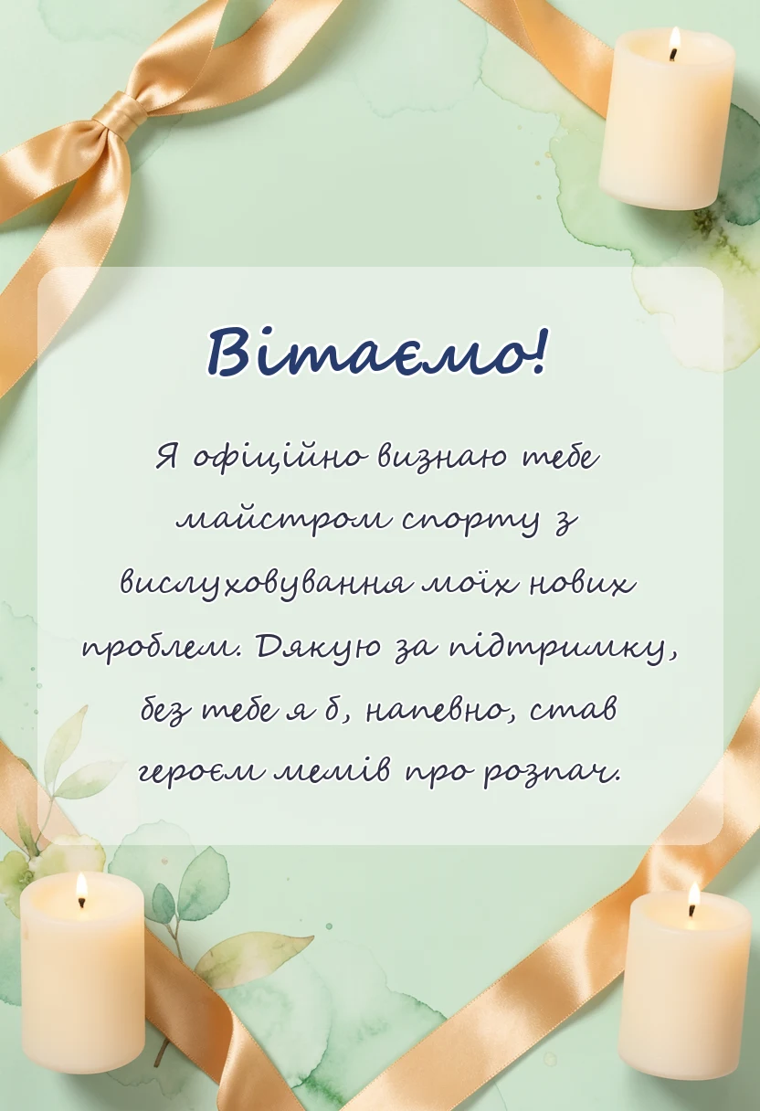 унікальна листівка - подяка за співчуття та підтримку