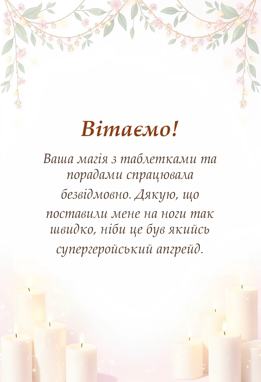 унікальна листівка - подяка лікарю