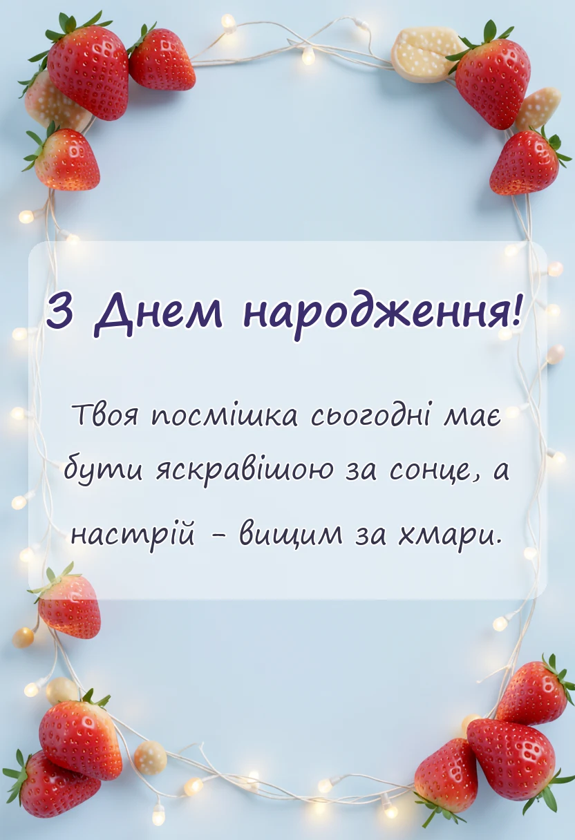 листівка з побажанням - привітання для дівчинки