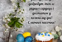 привітання христос воскрес відкритка - Пасхальне привітання з квітами та пасочкою