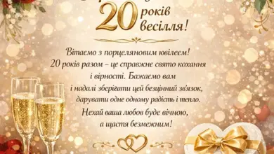 зворушливі привітання з річницею весілля 20 років - Привітання з річницею весілля 20 років у стилі порцелянового ювілею