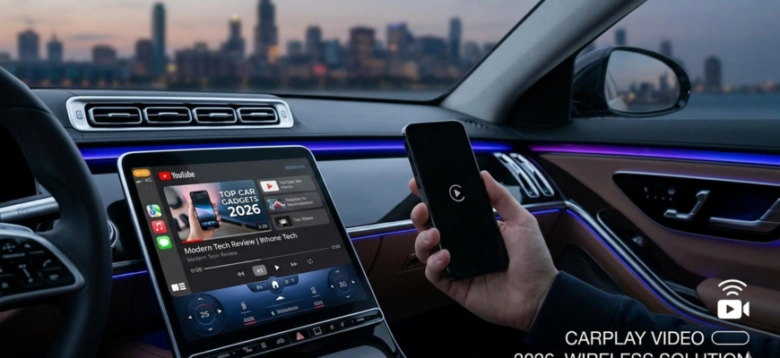 Розміщення відео на екрані CarPlay в салоні автомобіля