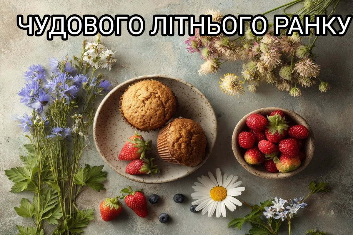 Солодкий сніданок з ягодами та квітами для чудового літнього ранку.