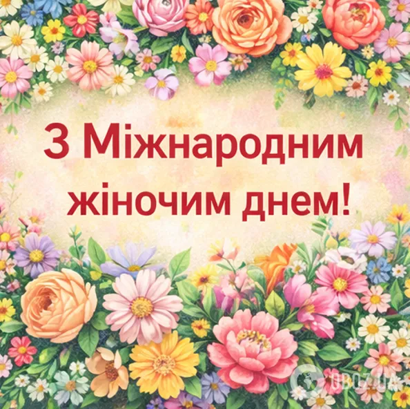 Квіти та привітання з Міжнародним жіночим днем!
